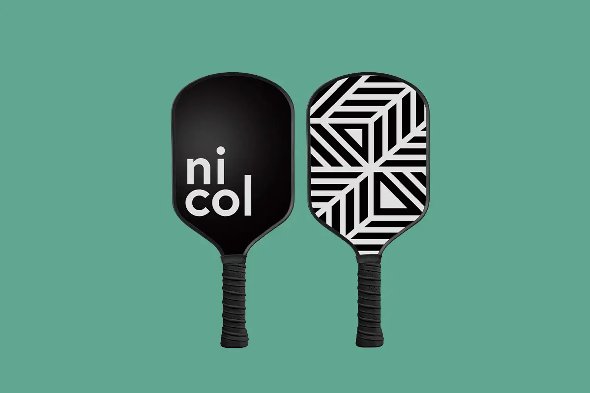 Nicol Pickleball P-One Best Elongated Pickleball Paddle with Frosted Carbon Fiber Surface