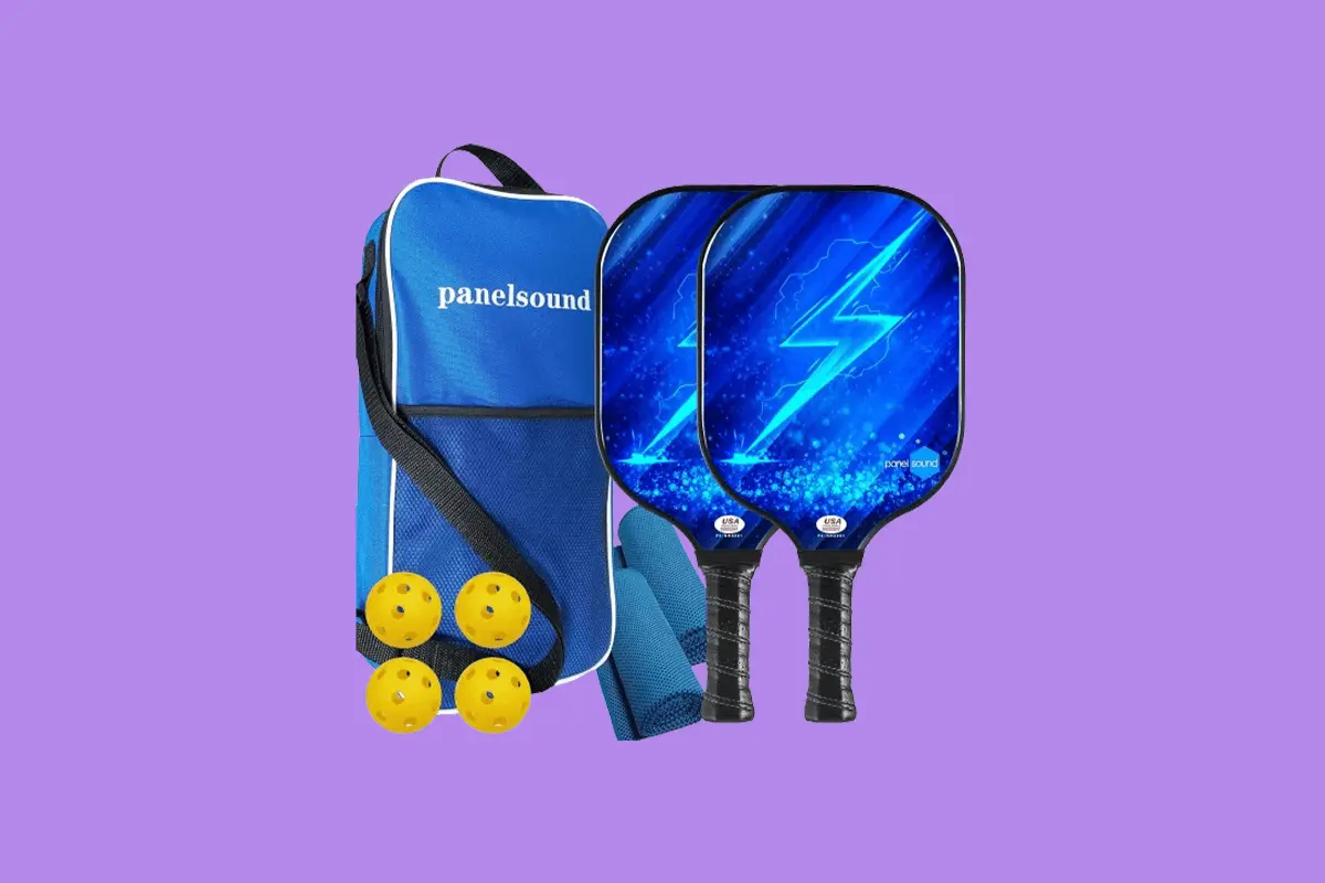 Pro Quality Panel Sound Fiberglass Pickleball Paddles 001LN Set